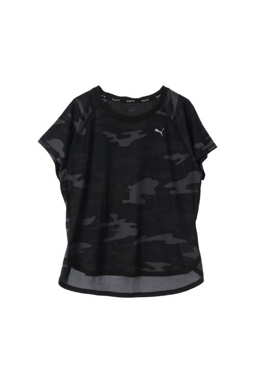 퓨마 (Woman - L) 로고 카모 패턴 반팔 티셔츠